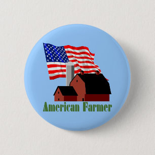 American Farmer Pinback Button