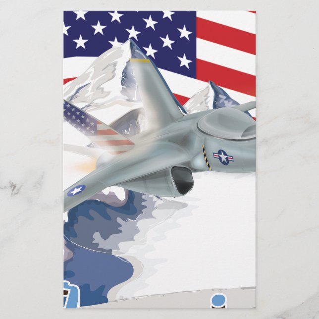 American fighter Jet Stationery (Front)