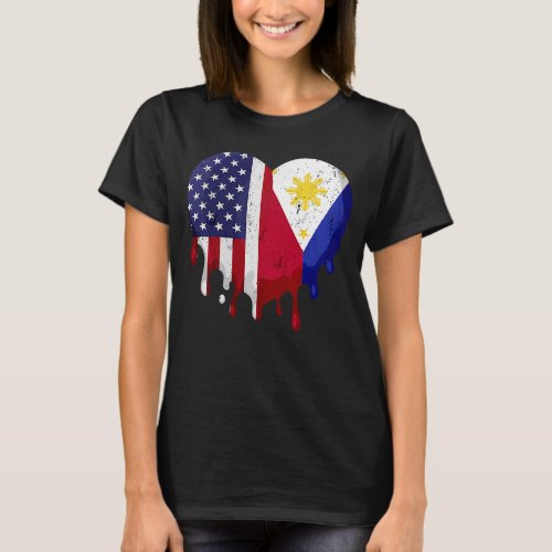 American Filipino Heritage Month Philippines Flag  T_Shirt