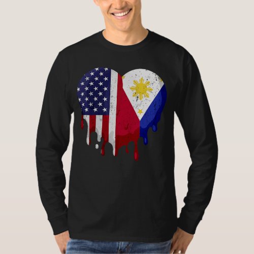 American Filipino Heritage Month Philippines Flag  T_Shirt