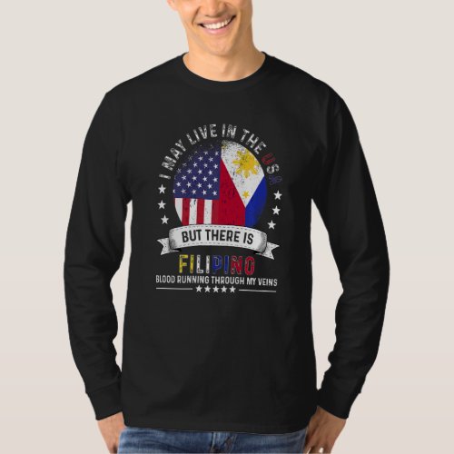 American Filipino Home in US Patriot Philippines F T_Shirt