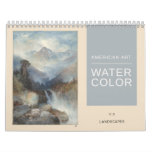American Fine Art Watercolor Landscape Paintings Calendar