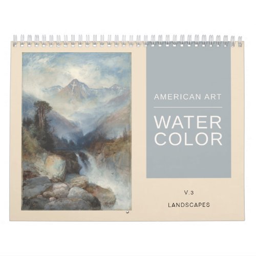 American Fine Art Watercolor Landscape Paintings Calendar