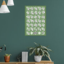 American Finger Alphabet 4 - green /