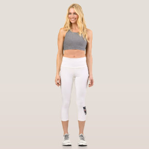 American firefighter.Flag of the United States. Capri Leggings