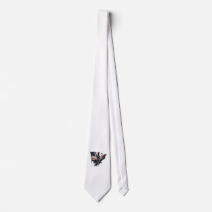 American firefighter.Flag of the United States. Neck Tie