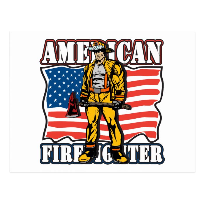 American Firefighter Post Card