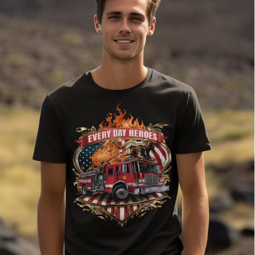 American Firefighters Emblem T_Shirt