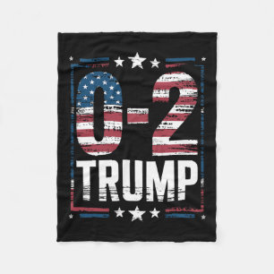 American Flag 0-2 Trump 2024 Fleece Blanket