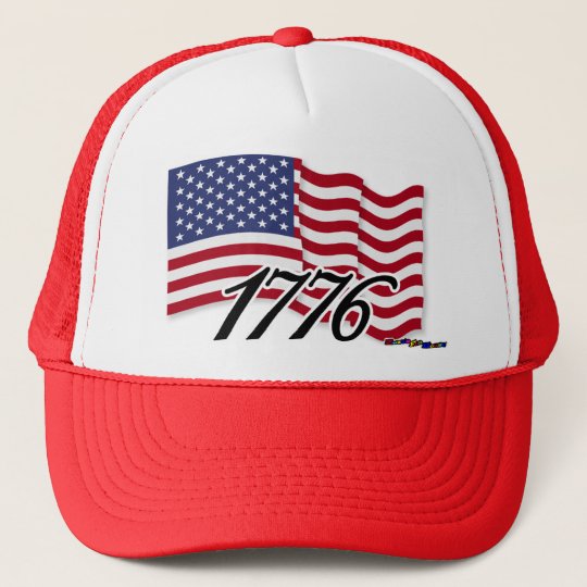 American Flag - 1776 Trucker Hat | Zazzle.com