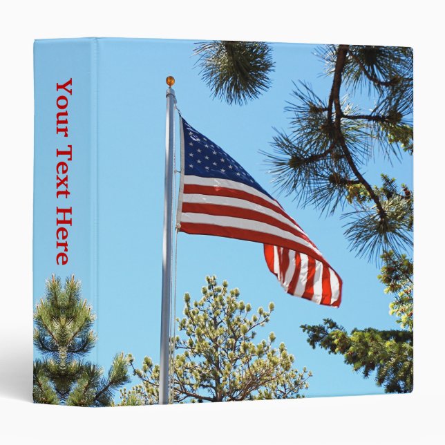 American Flag 1.5 inch Binder (Front/Spine)