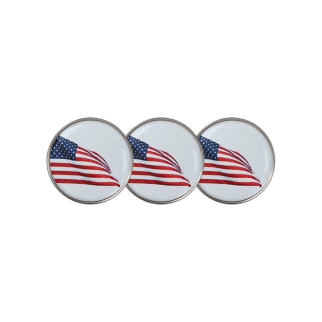 American Flag 2412 Golf Ball Marker (3 Up)