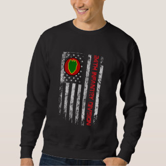 American Flag 24th Infantry Division Military Vete Sweatshirt