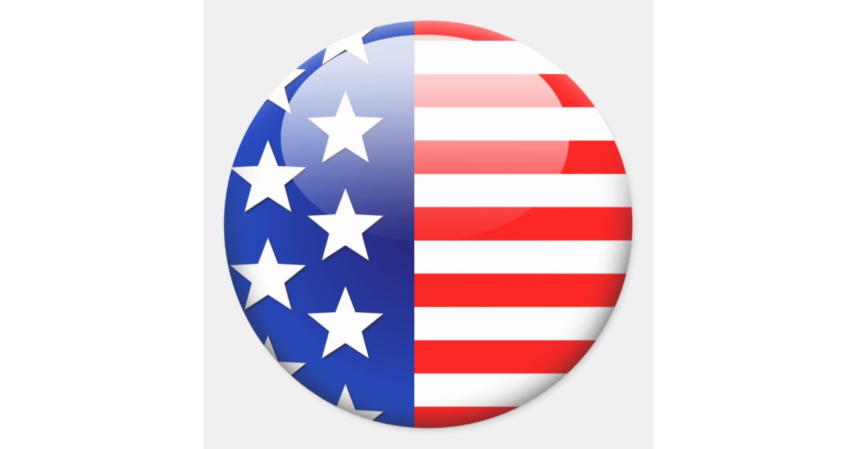 Download American Flag 2.0 Classic Round Sticker | Zazzle