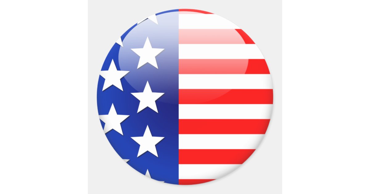 Download American Flag 2.0 Classic Round Sticker | Zazzle