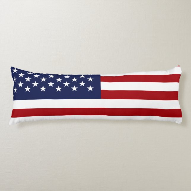 American Flag 2 Body Pillow (Front)