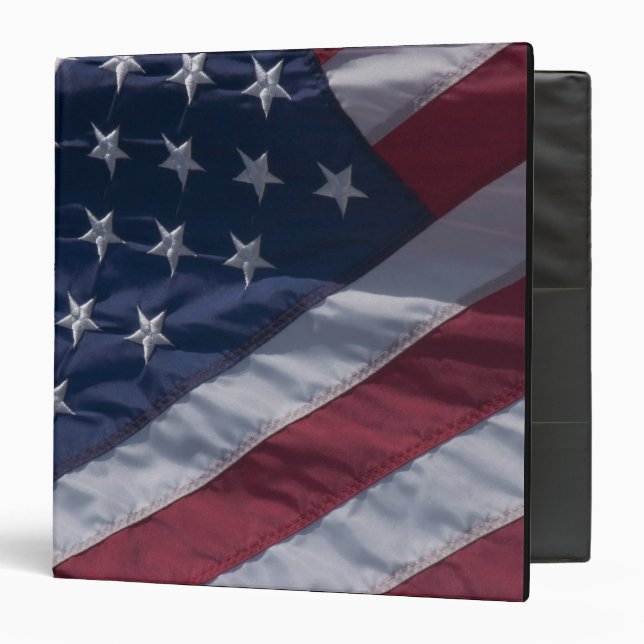 American flag. 3 ring binder (Front/Inside)