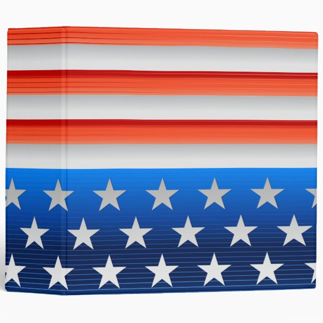 American Flag 3 Ring Binder (Front/Spine)