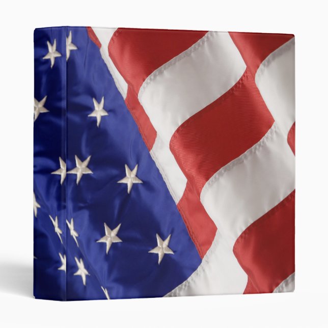 American Flag 3 Ring Binder (Front/Spine)