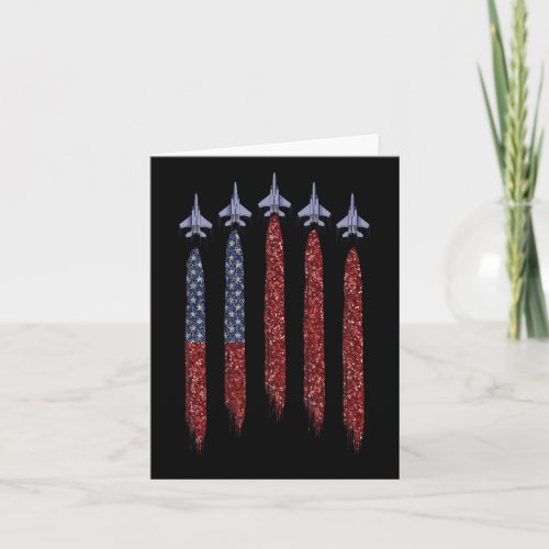 American Flag 4th July Independence Day Usa Free  Card