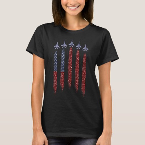 American Flag 4th July Independence Day Usa Free  T_Shirt