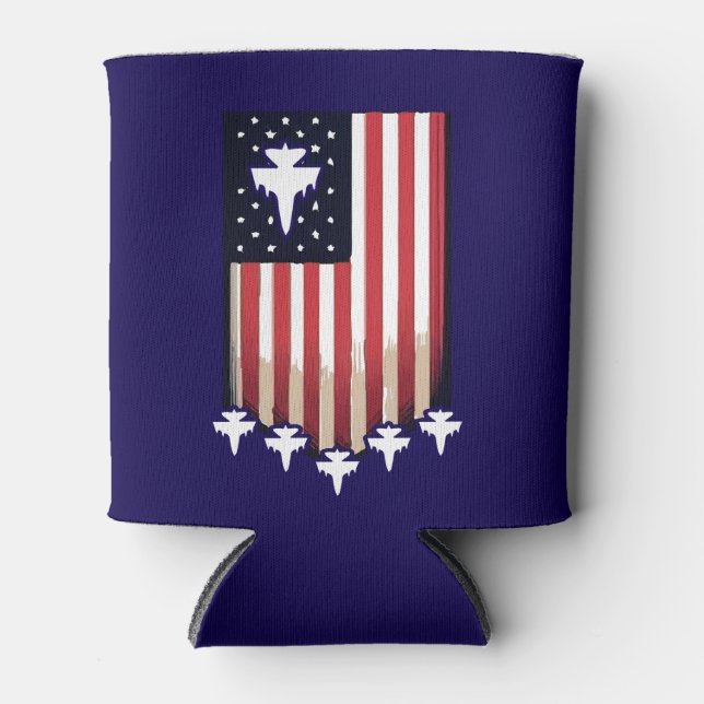 American Flag 4th of July-65079 Can Cooler (Front)