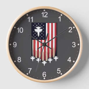American Flag 4th of July-65079 Clock