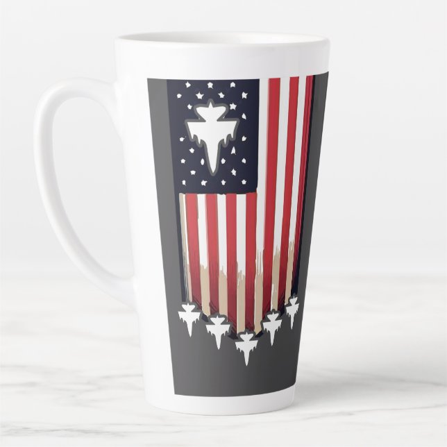 American Flag 4th of July-65079 Latte Mug (Left)