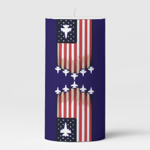 American Flag 4th of July-65079 Pillar Candle