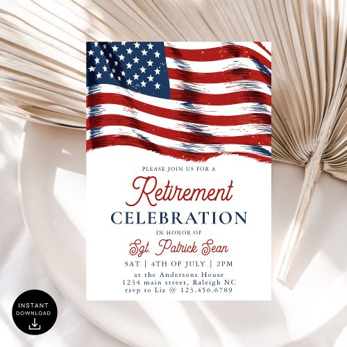  American Flag 4th of July Army Retirement