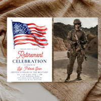 American Flag 4th of July Army Retirement