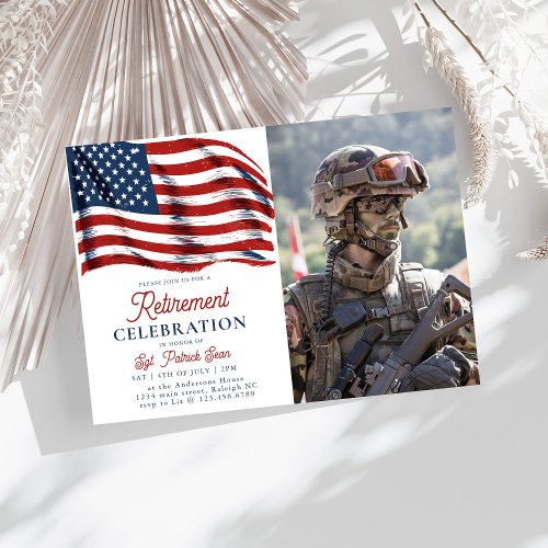  American Flag 4th of July Army Retirement
