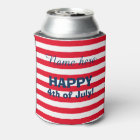 American flag 4th of July BBQ party can coolers