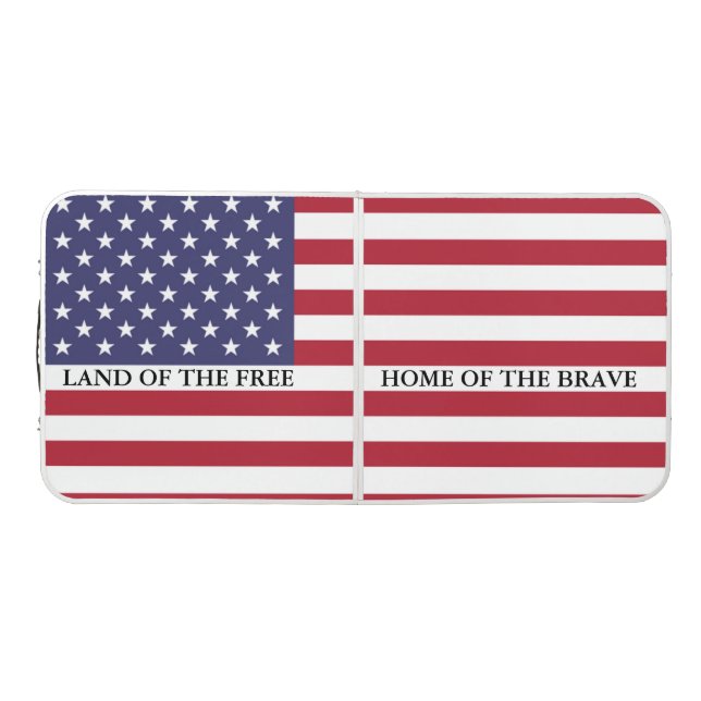 American Flag 4th of July Beer Pong Table (Top)