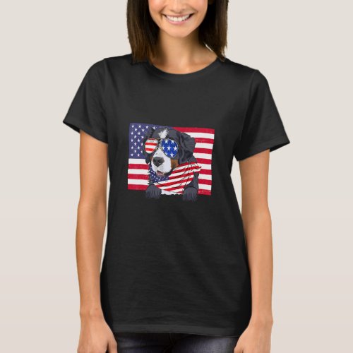 American Flag 4th Of July Brenese Mountain Dad Mom T_Shirt