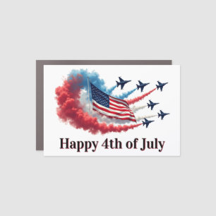 American Flag, 4th of July Car Magnet
