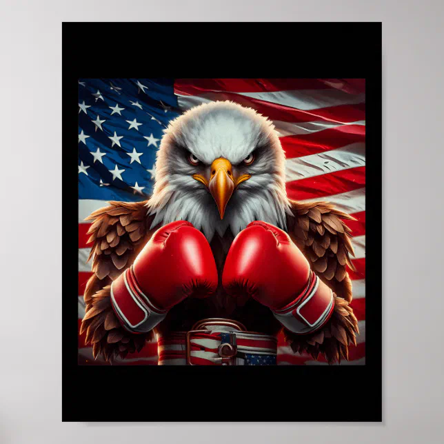American Flag 4th Of July Eagle Independence Day P Poster | Zazzle