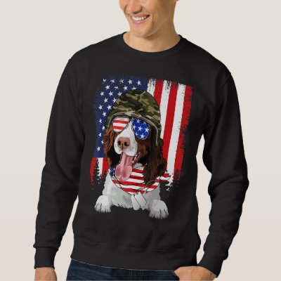 American Flag 4th Of July English Springer Spaniel Sweatshirt
