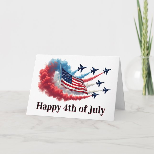 American Flag, 4th of July Holiday Card (Front)