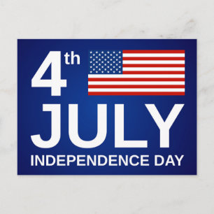 American Flag 4th of July Independence Day Postcard