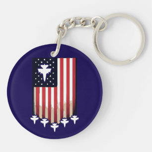 American Flag 4th of July Keychain