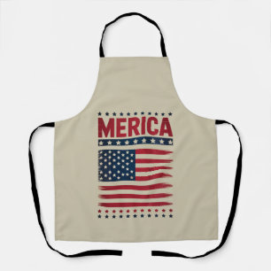 American Flag 4th of July Merica Apron