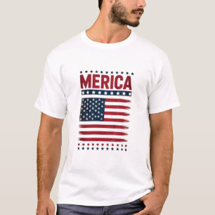American Flag 4th of July Merica T-Shirt