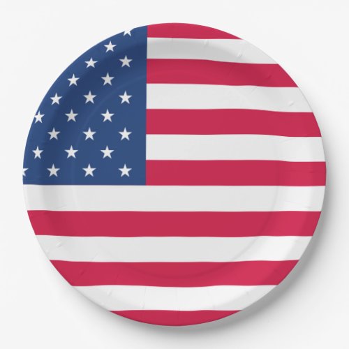 American Flag  4th of July Paper Plates