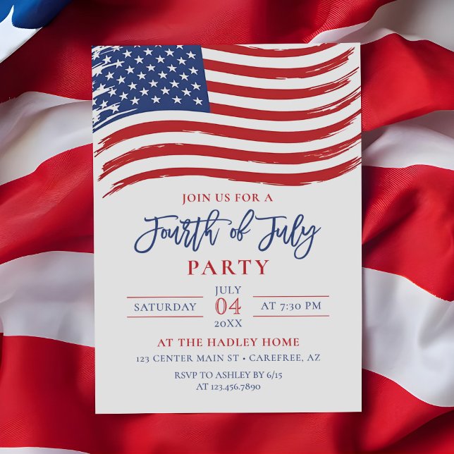 American Flag 4th of July Party Invitation (Creator Uploaded)