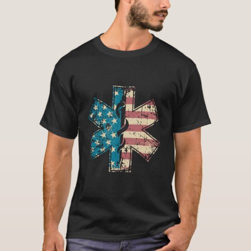 American Flag 4Th Of July Patriot Emt Paramedic Ho T_Shirt