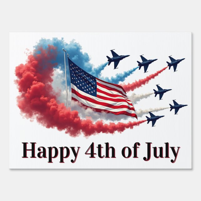 American Flag, 4th of July Sign (Front)