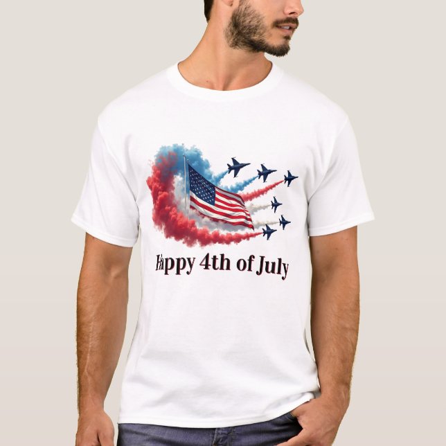 American Flag, 4th of July T-Shirt (Front)