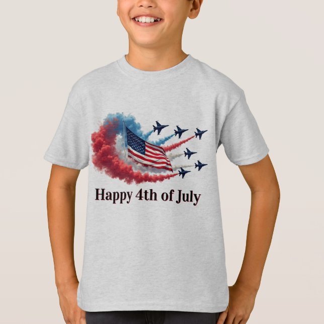 American Flag, 4th of July T-Shirt (Front)