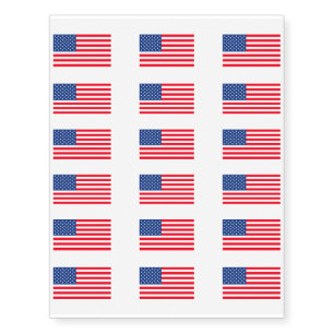 American Flag 4th of July Temporary Tattoos
